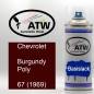 Preview: Chevrolet, Burgundy Poly, 67 (1969): 400ml Sprühdose, von ATW Autoteile West.